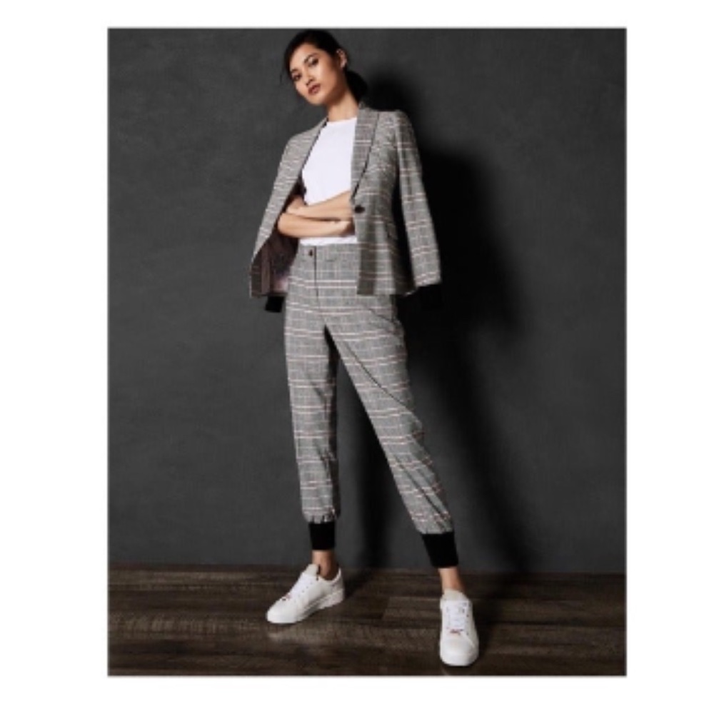 Ted Baker London Checkered Woven Trouser Pants Size 4